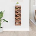 vidaXL Regál na víno Prírodná 24 x 14 x 80 cm Masívne mahagónové drevo