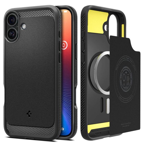 Puzdro Spigen Rugged Armor Mag Magsafe pre iPhone 16 6,1" matná čierna