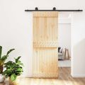 vidaXL Posuvné dvere Prírodná a čierna 80 x 210 cm