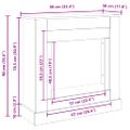 vidaXL Krb Surround Čierny dub 90x30x90 cm Konštruktérske drevo