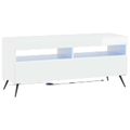 vidaXL 5-dielny LED TV kabinet Biela s vysokým leskom Kompozitné drevo