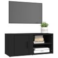 vidaXL TV skrinka čierna 80x31,5x36 cm spracované drevo