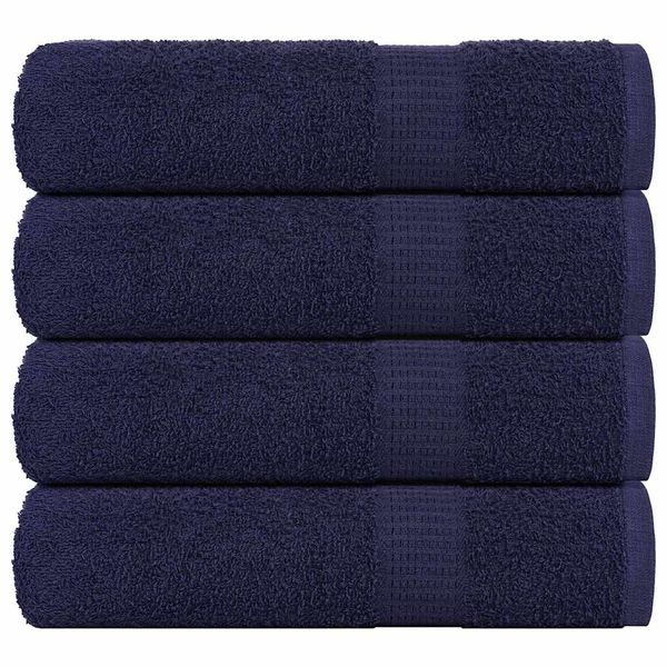 vidaXL Osušky do kúpeľne FROGN 4 ks tmavomodré 100x150 cm 360 g/m²
