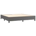 vidaXL Posteľný rám s boxspringom sivý 200x200 cm umelá koža