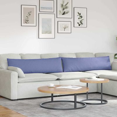 vidaXL Vankúše na pohovku 2 pcs Modrá džínovina 145 x 40 cm látka
