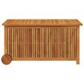 vidaXL Záhradný úložný box s kolieskami 113x50x58 cm masívna akácia