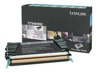 Čierna - originálna - kazeta s farbivom LCCP, LRP - pre Lexmark C734, C736, X734, X736, X738
