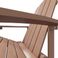 vidaXL Záhradná stolička Adirondack s podnožkou HDPE hnedá