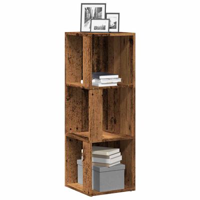 vidaXL Rohová skrinka Old Wood 33x33x100 cm Engineered Wood