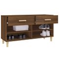 vidaXL Botník hnedý dub 102x35x55 cm spracované drevo