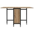 vidaXL Skladací jedálenský stôl s kolieskami 130 x 80 x 76,5 cm