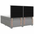 vidaXL Posteľ boxspring s matracom Svetlosivá 140 x 190 cm Látka