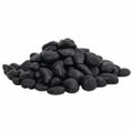vidaXL Leštené kamienky 10 kg čierne 2-5 cm