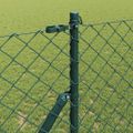 vidaXL Oceľový plot na upevnenie 10 x 1,2 m PVC potiahnutá oceľ Zelená