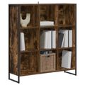 vidaXL Knižnica 99.5 x 30 x 108.5 cm Kompozitné drevo Dymová dub