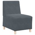 vidaXL Bezrúčková modulárna sofa jednotka 3 ks Tmavo šedá Zamat