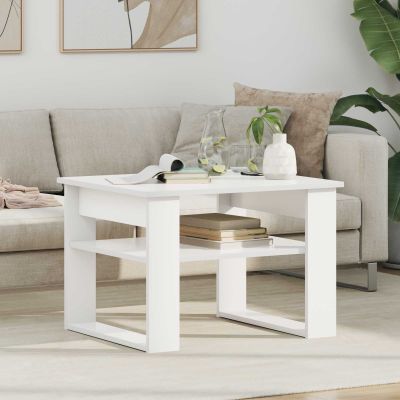 vidaXL Konferenčný stolík Biela 64 x 54 x 44 cm Kompozitné drevo
