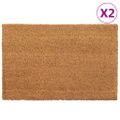 vidaXL Rohožky 2 ks prírodné 40x60 cm všívané kokosové vlákno