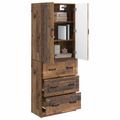 vidaXL Sada skríň 2 ks 66 x 34,5 x 87 cm Kompozitné drevo Staré drevo