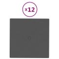 vidaXL Nástenné panely 12 ks tmavosivé 30x30 cm látkové 1,08 m²