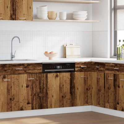 vidaXL Panel do umývačky “Lyon” riadu Old Wood 45x3x67 cm