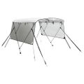 vidaXL Strieška Bimini s 3 oblúkmi a sieť. stenami 183x(137-152)x137cm