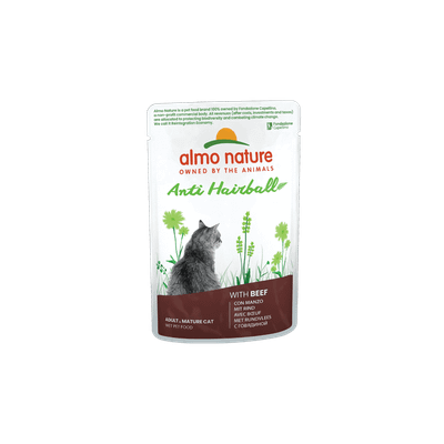 Almo Nature Anti-Hairball kapsička pre mačky - hovädzie mäso, 70g
