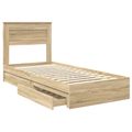 vidaXL Úložná posteľ Sonoma dub 90 x 190 cm Kompozitné drevo