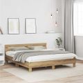 vidaXL Rám postele Remeselný dub 203 x 185 x 70 cm Kompozitné drevo