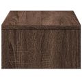 vidaXL Stojan na monitor a zásuvky hnedý dub 50x27x15 cm kompoz. drevo