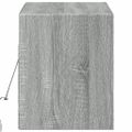 vidaXL TV nástenná skrinka s LED svetlami sivá sonoma 100x31x38 cm