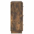 vidaXL Zásuvkový kabinet Dymový dub 66 x 34,5 x 87 cm Kompozitné drevo