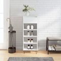 vidaXL Botník biely 40x36x105 cm spracované drevo