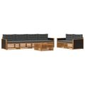vidaXL Záhradná súprava gaučov 7 ks Prírodná a antracitová Polyester