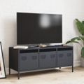 vidaXL TV skrinka antracit 101,5x39x43,5 cm oceľ valcovaná za studena