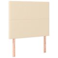 vidaXL Čelo postele krémové 80x5x118/128 cm látkové