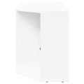 vidaXL Rohový LED TV kabinet 100 x 40 x 50 cm Biela Kompozitné drevo