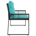 vidaXL Vonkajšia lavička 2 -Seater 4 ks 110 x 59 x 82 cm polyratan