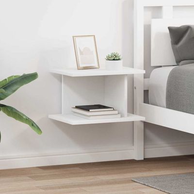 vidaXL Nočný stolík 2 pcs Biela 40 x 30 x 25 cm Kompozitné drevo