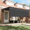 vidaXL Sklopná markíza Antracit 400 × 300 cm Polyester a hliník