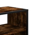 vidaXL TV skrinka dymový dub 100x31x39,5 cm kompozitné drevo a kov
