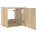 vidaXL TV nástenné skrinky s LED svetlami 2 ks dub sonoma 40,5x35x40cm