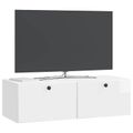 vidaXL Nástenná TV skrinka 98 x 41 x 30 cm Biela s vysokým leskom
