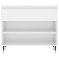 vidaXL Botník lesklý biely 70x36x60 cm spracované drevo