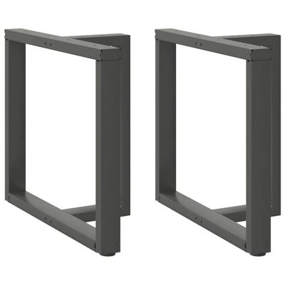 vidaXL Nohy k jedálenskému stolu v tvare T, 2 ks, antracitové, 80x35x(72-73) cm, oceľ