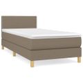 vidaXL Boxspring posteľ s matracom sivohnedý 100x200 cm látka