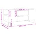 vidaXL Konferenčný stolík biely 102x44,5x50 cm kompozitné drevo