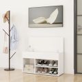 vidaXL Lavica na topánky, biela 80x30x45 cm, kompozitné drevo