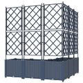 vidaXL Záhradný kvetináč 5 ks Sivá 120 x 120 x 143 cm PP