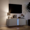 vidaXL TV nástenná skrinka s LED svetlami biela 100x31x35 cm